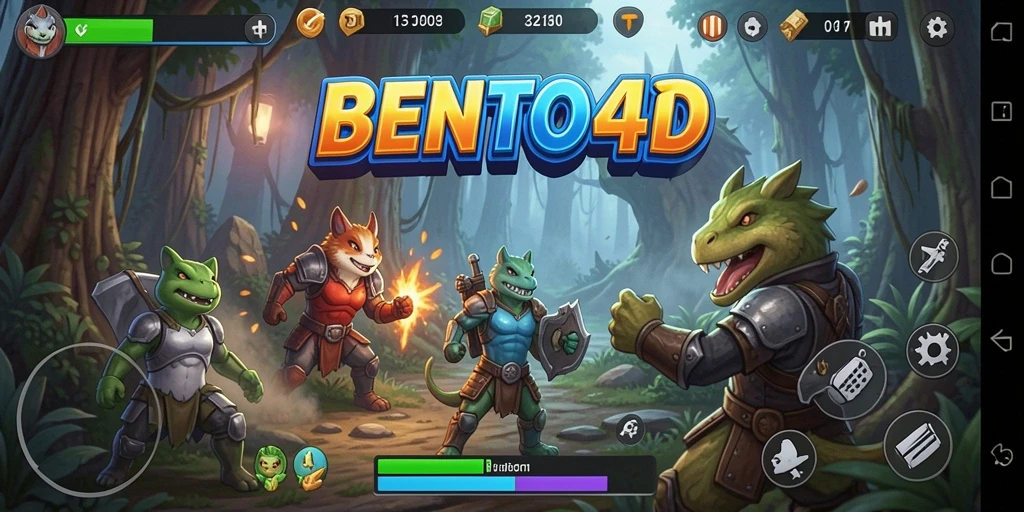 Tangkapan layar gameplay BENTO4D yang menampilkan petualangan seru.