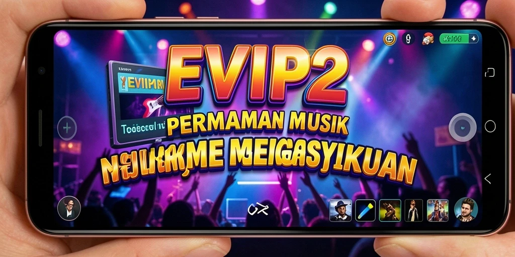 Tampilan gameplay EVIP2 yang menarik dengan berbagai lagu musik.